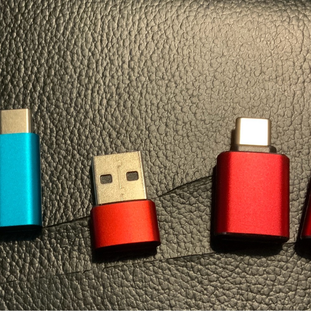 Colorful USB and USB-C Adapters